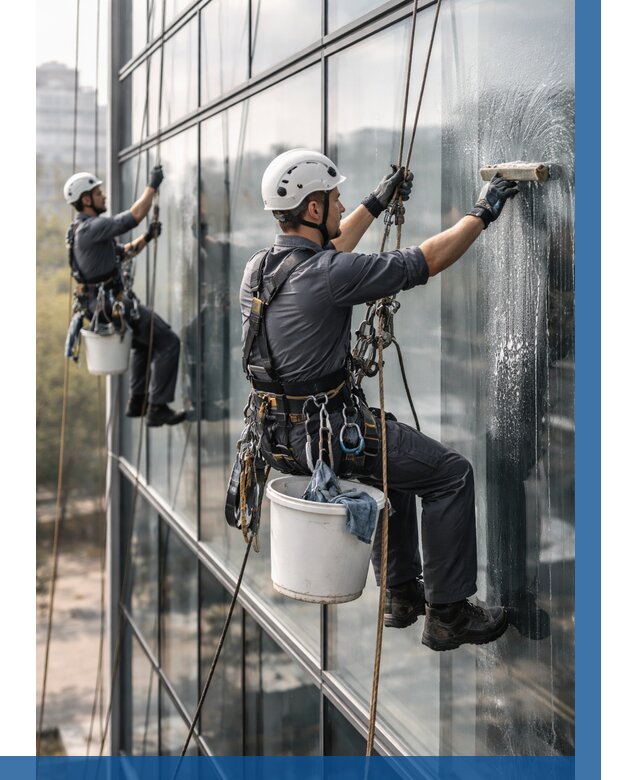 Мойка сплошного остекления в Севастополе, заказать от 310 р.| ВЫСОТНИК-Сев