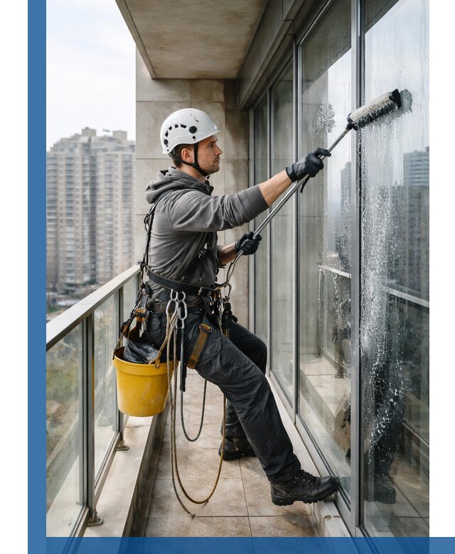 Профессиональная мойка балконного остекления в Севастополе