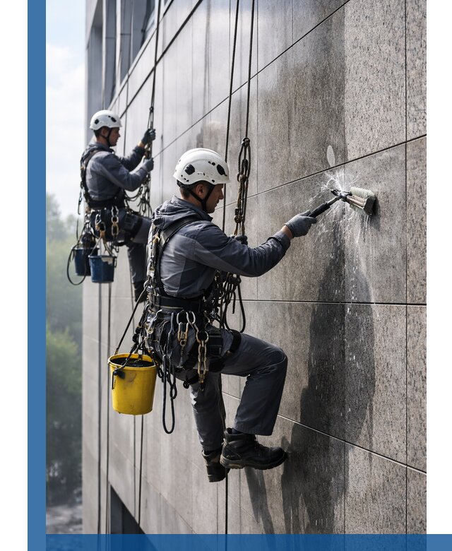 Профессиональная мойка фасада из керамогранита в Севастополе