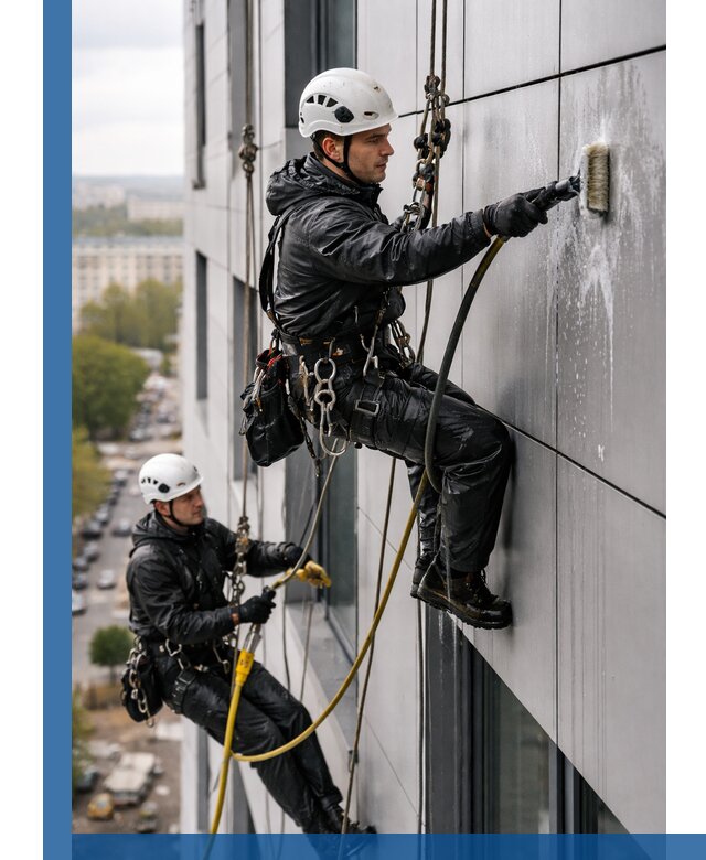 Профессиональная мойка фасада из композита в Севастополе