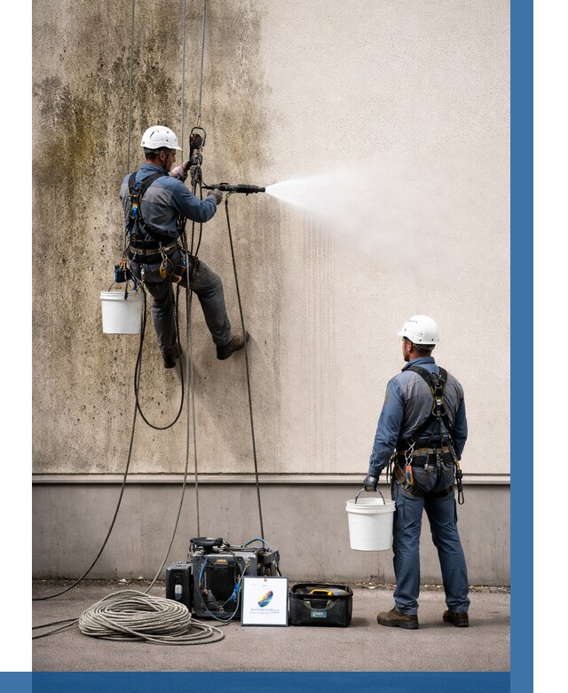 Очистка фасада от плесени в Севастополе от 310 р. | ВЫСОТНИК-Сев