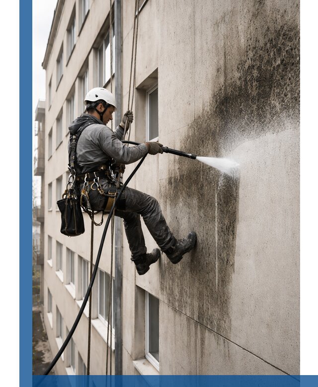 Профессиональная очистка фасадов от плесени в Севастополе