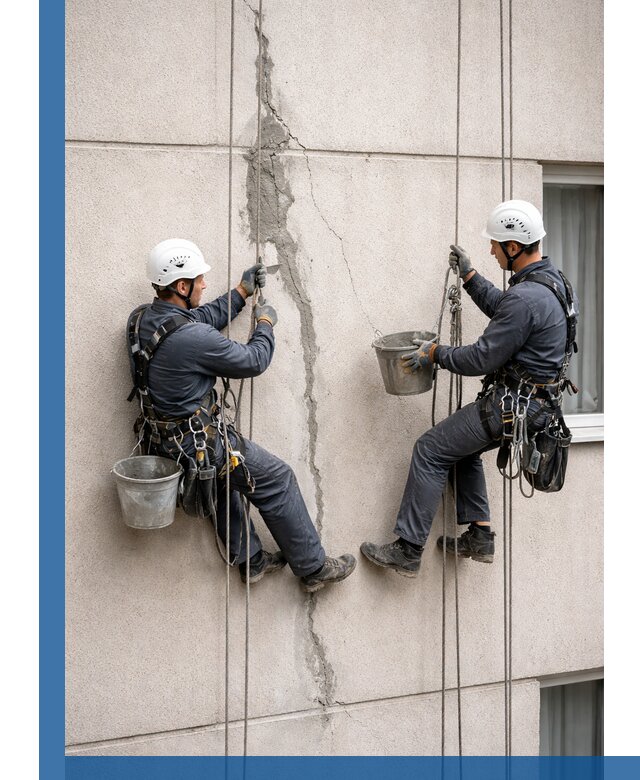 Заделка трещин на фасаде в Севастополе с гарантийным ремонтом