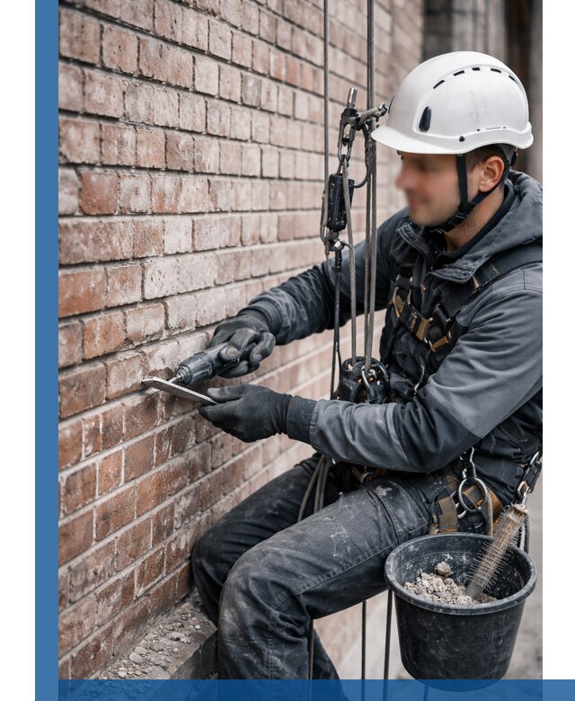 Расшивка кирпичных швов фасадов и стен, ремонт в Севастополе