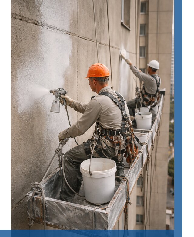 Грунтовка фасада на высоте в Севастополе от 124 р. | ВЫСОТНИК-Сев