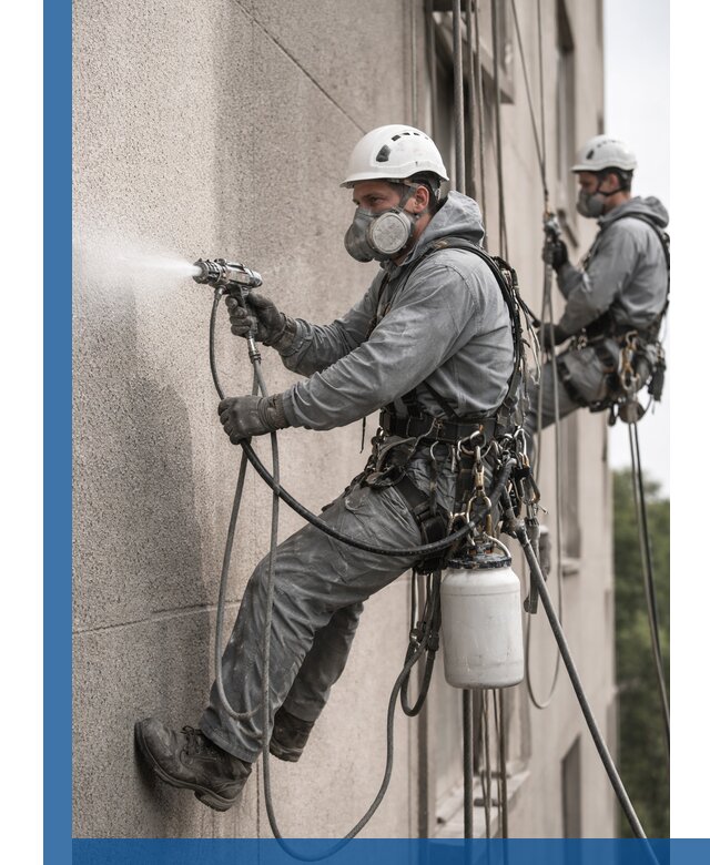 Безвоздушная покраска фасадов зданий в Севастополе профессионально