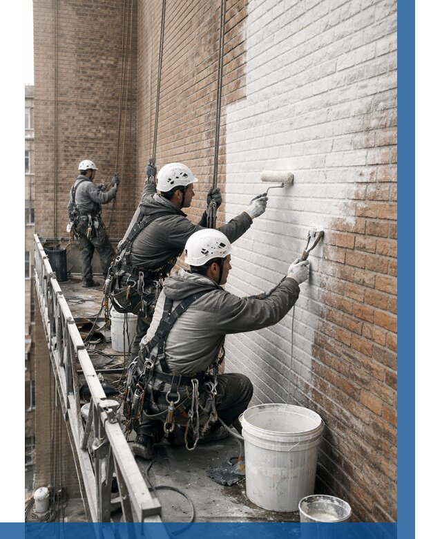 Покраска кирпичного фасада в Севастополе от 361 р. | ВЫСОТНИК-Сев