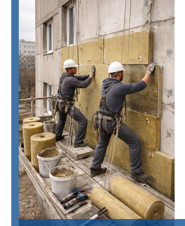 Утепление фасада минватой в Севастополе под ключ с гарантией