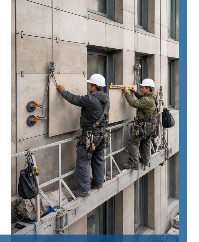 Монтаж керамогранита на фасад в Севастополе от 2580 р. | ВЫСОТНИК-Сев