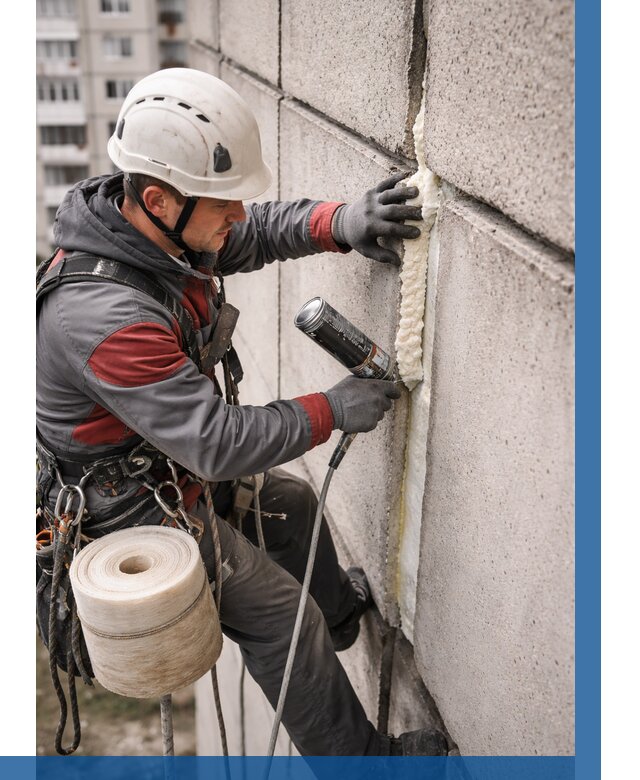 Утепление межпанельных швов в Севастополе от 722 р. | ВЫСОТНИК-Сев