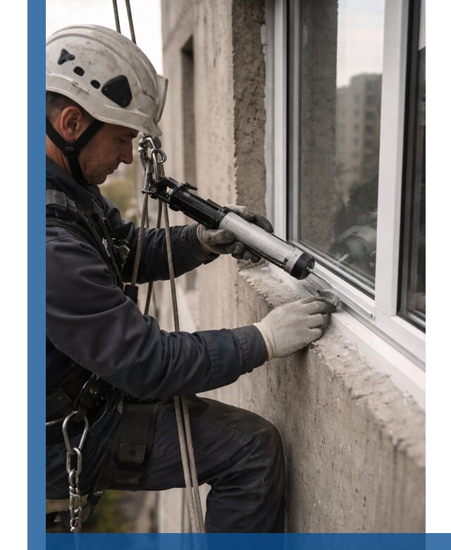 Герметизация оконных швов снаружи в Севастополе профессионально