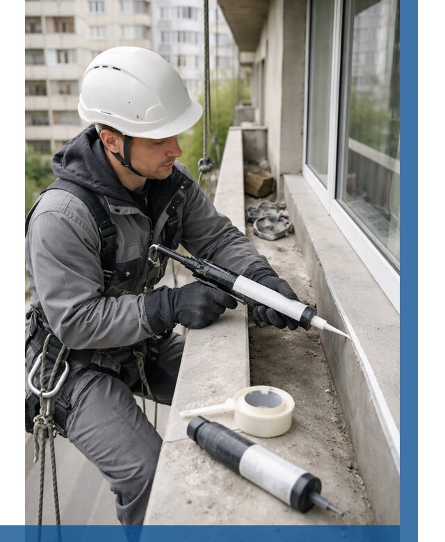 Герметизация швов лоджии в Севастополе от 4644 р. | ВЫСОТНИК-Сев