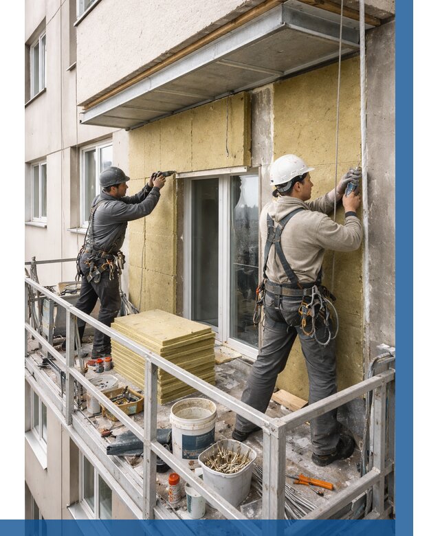 Утепление балкона снаружи в Севастополе от 1651 р. под ключ ВЫСОТНИК-Сев