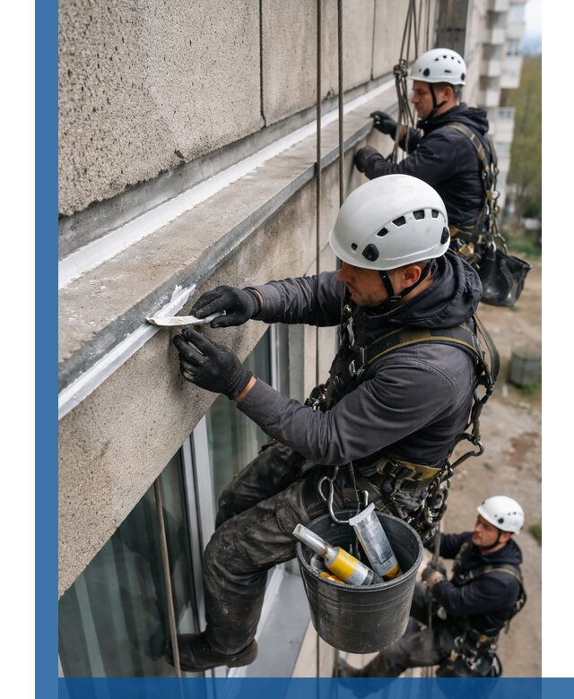 Герметизация примыкания балкона в Севастополе под ключ с гарантией