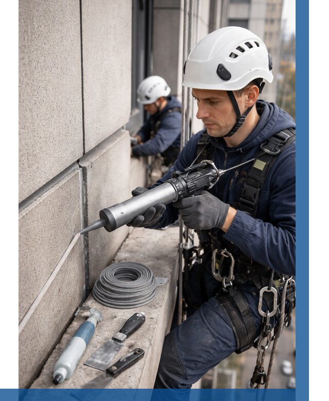 Герметизация деформационных швов фасада в Севастополе от 722 | ВЫСОТНИК-Сев