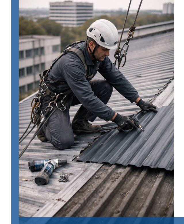 Ремонт профнастила на кровле в Севастополе, работы под ключ