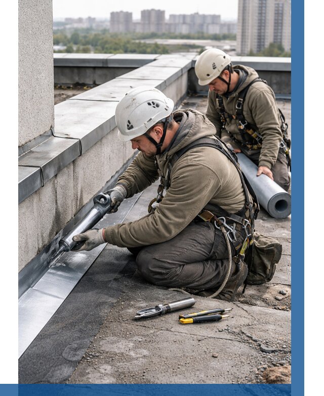 Ремонт кровельных примыканий в Севастополе от 1239 р. | ВЫСОТНИК-Сев