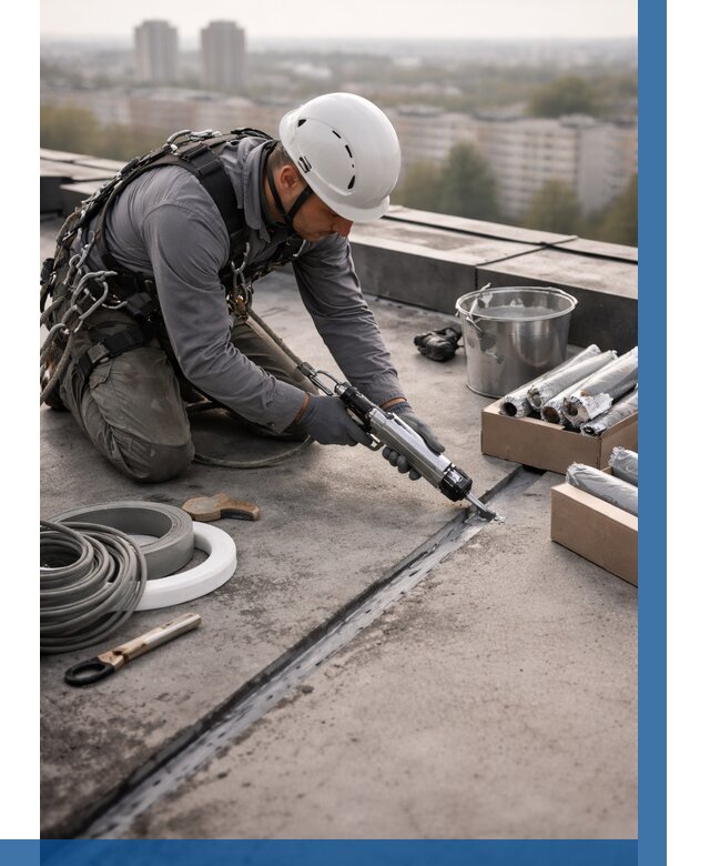 Герметизация швов кровли в Севастополе от 464 р./м2 | ВЫСОТНИК-Сев