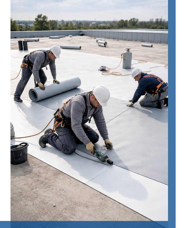 Монтаж мембранной кровли под ключ в Севастополе от 1239 р. | ВЫСОТНИК-Сев