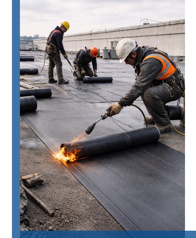 Монтаж наплавляемой кровли в Севастополе профессионально