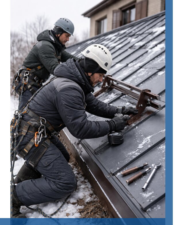 Монтаж снегозадержателей в Севастополе от 464 р. | ВЫСОТНИК-Сев