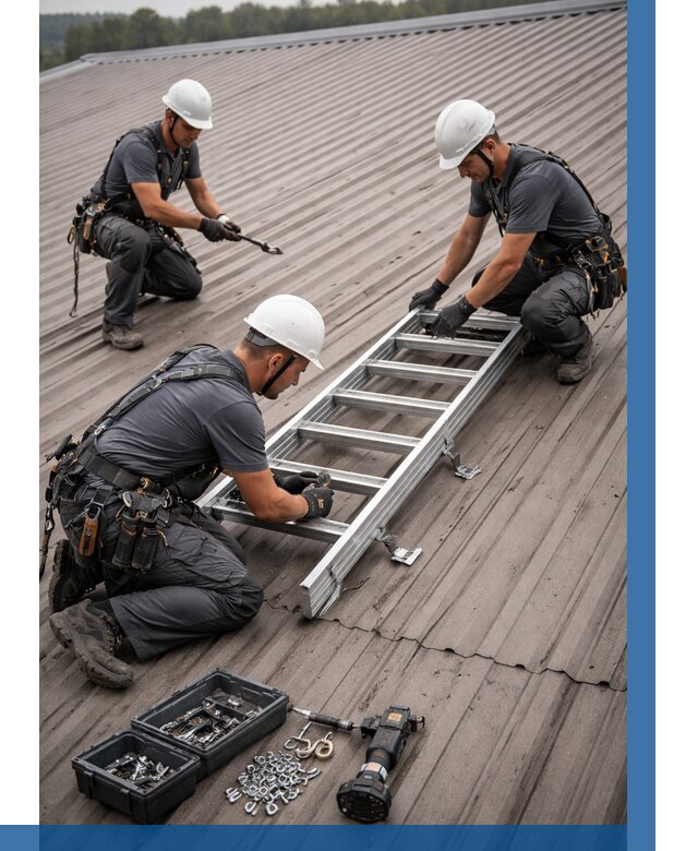 Монтаж кровельной лестницы в Севастополе от 4644 р. | ВЫСОТНИК-Сев