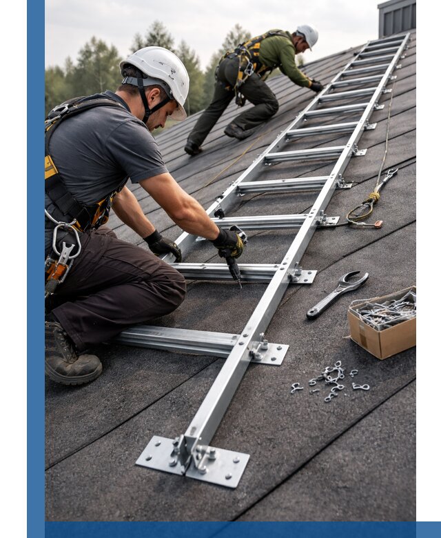 Профессиональный монтаж кровельной лестницы в Севастополе под ключ