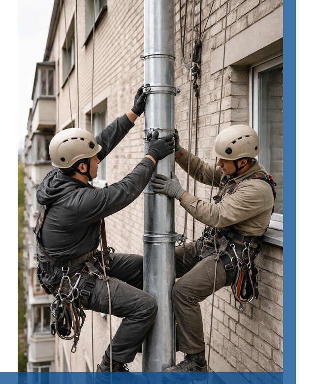 Замена водосточных труб в Севастополе от 6709 р. | ВЫСОТНИК-Сев