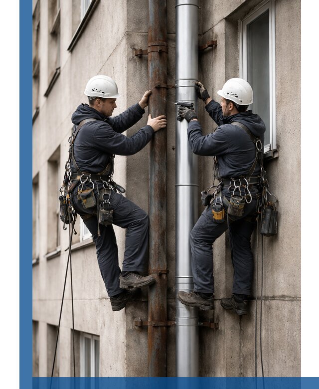 Замена водосточных труб в Севастополе: монтаж и демонтаж под ключ