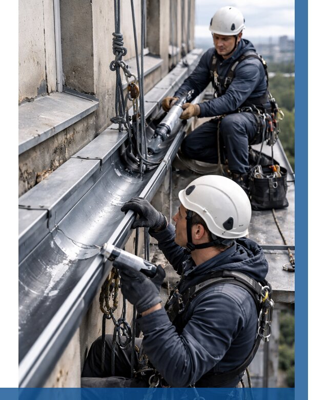 Ремонт водосточных желобов в Севастополе от 6709 р. | ВЫСОТНИК-Сев