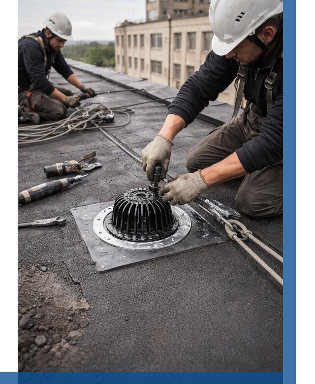 Установка водосточных воронок в Севастополе цена от 3612 р. | ВЫСОТНИК-Сев