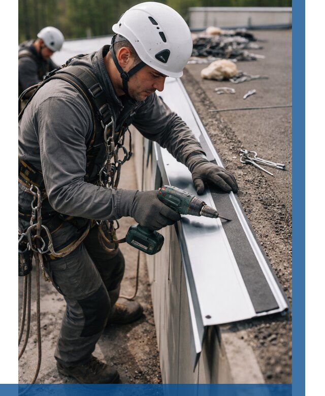 Монтаж капельника на кровле в Севастополе от 310 р. | ВЫСОТНИК-Сев