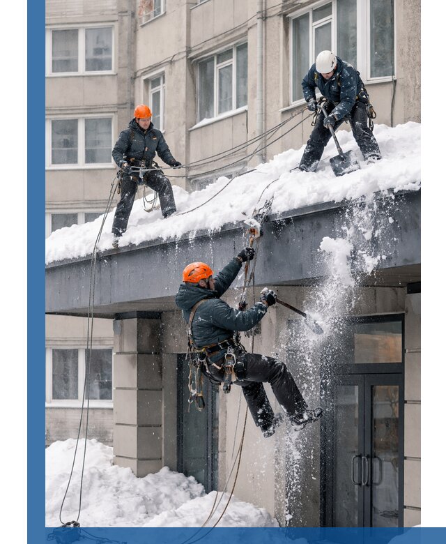 Безопасная очистка навесов от снега в Севастополе круглогодично