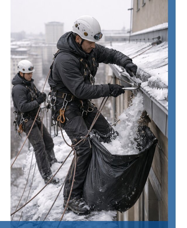 Аварийная очистка крыши в Севастополе под ключ от 310 р. | ВЫСОТНИК-Сев