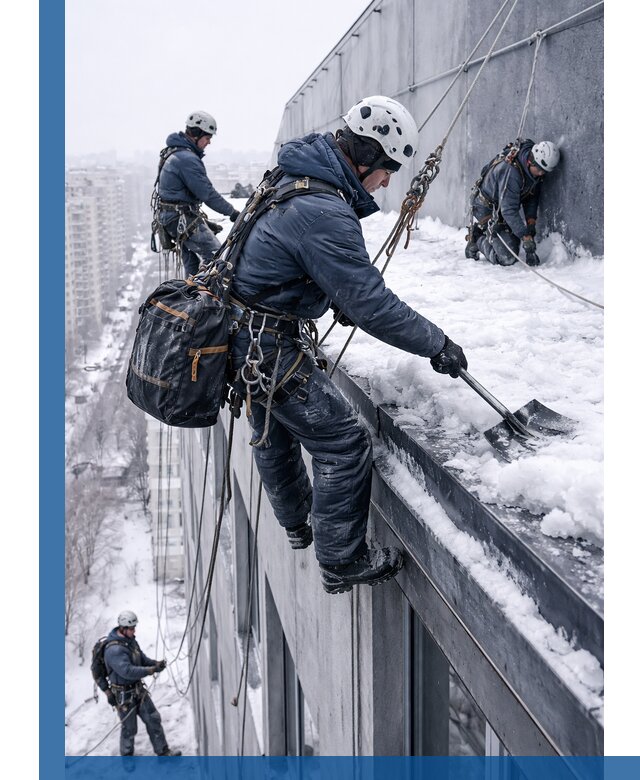 Абонентское обслуживание кровли зимой в Севастополе регулярный уход