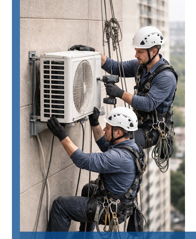 Монтаж внешнего блока кондиционера в Севастополе установка и крепление