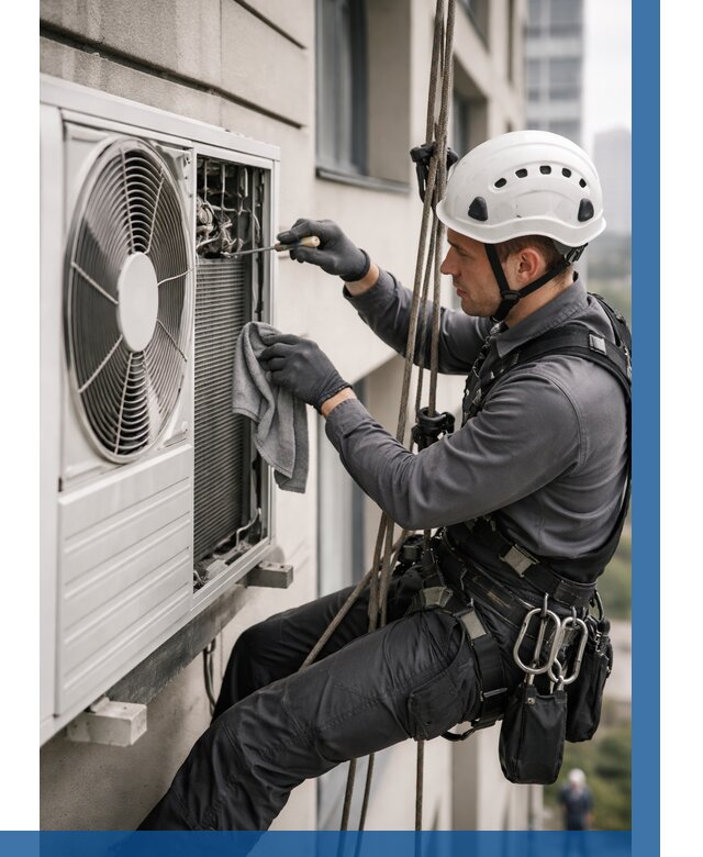 Обслуживание внешнего блока кондиционера в Севастополе от 2787 р.ВЫСОТНИК-Сев