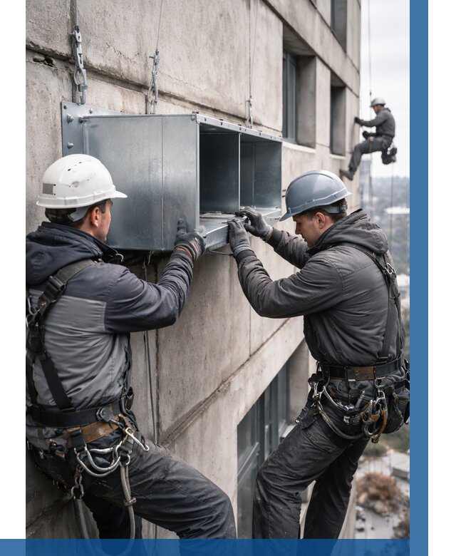 Монтаж вентиляционных коробов в Севастополе от 3096 р. | ВЫСОТНИК-Сев