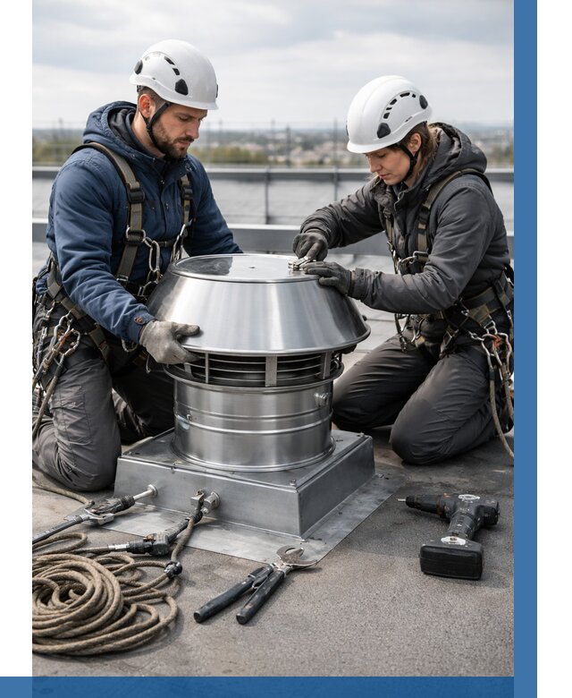 Установка дефлекторов на кровле в Севастополе от 4644 р. | ВЫСОТНИК-Сев