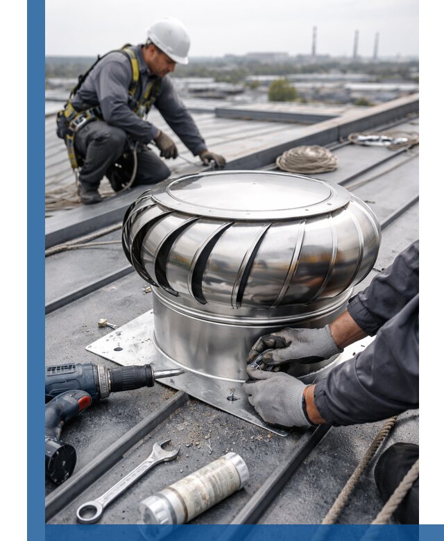 Установка дефлекторов на кровле в Севастополе профессионально