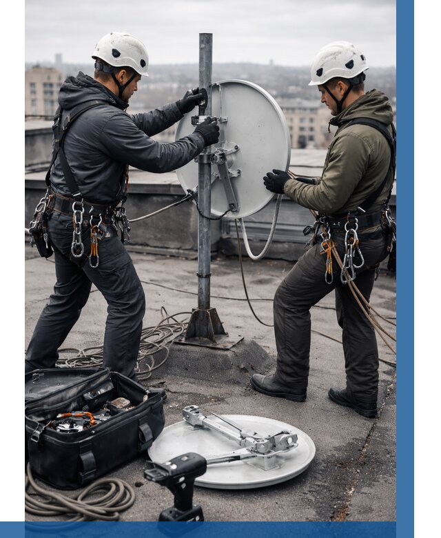 Демонтаж антенн на крыше в Севастополе от 4644 р. | ВЫСОТНИК-Сев