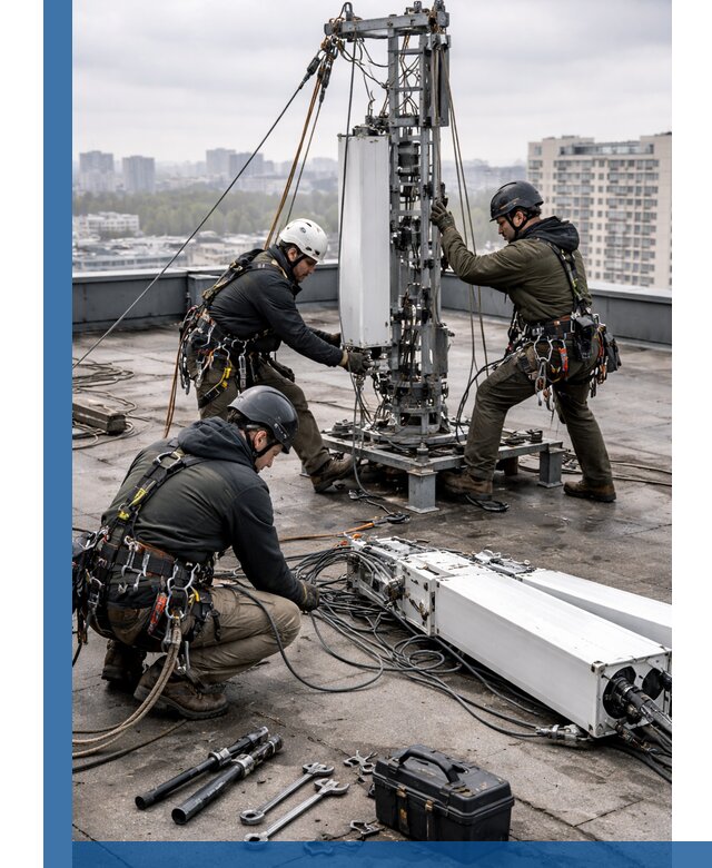 Демонтаж антенн на крыше зданий в Севастополе с гарантией