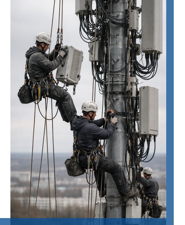 Монтаж оборудования связи на мачте в Севастополе от 7741 р. | ВЫСОТНИК-Сев