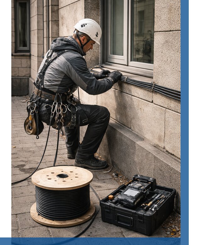 Прокладка оптоволоконного кабеля в Севастополе от 826 р. | ВЫСОТНИК-Сев