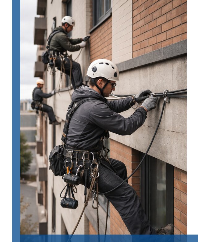 Крепление кабеля на фасаде монтаж и крепеж в Севастополе