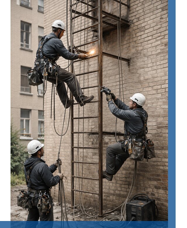 Ремонт пожарной лестницы в Севастополе от 7741 р. | ВЫСОТНИК-Сев