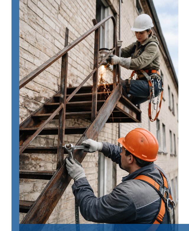 Ремонт и восстановление пожарных лестниц с выездом в Севастополе