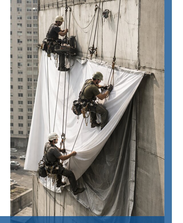 Замена баннерного полотна в Севастополе от 6709 р. | ВЫСОТНИК-Сев—заказать