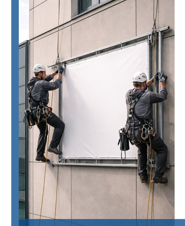 Монтаж наружной рекламной вывески в Севастополе под ключ