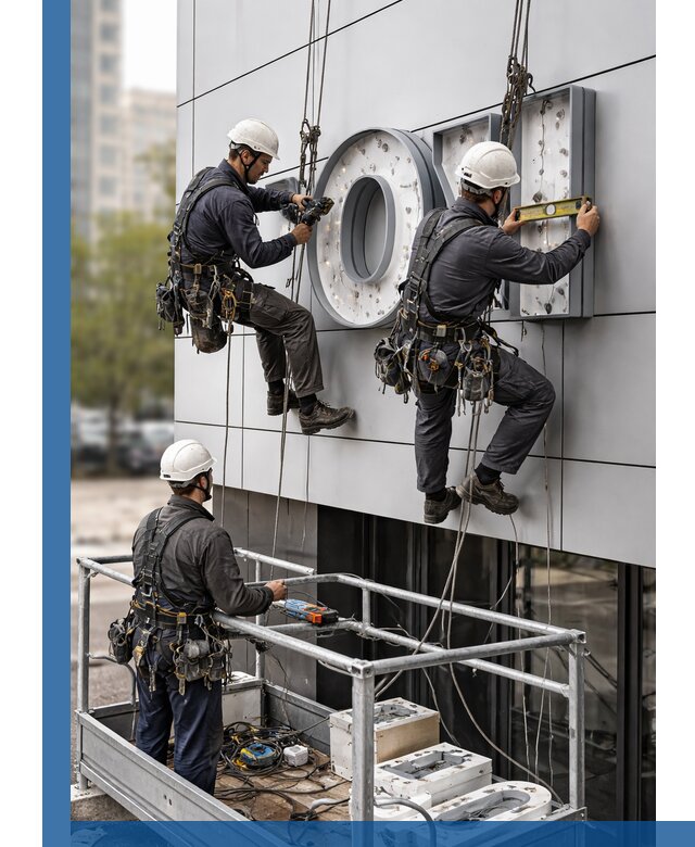 Профессиональный монтаж световых букв в Севастополе под ключ